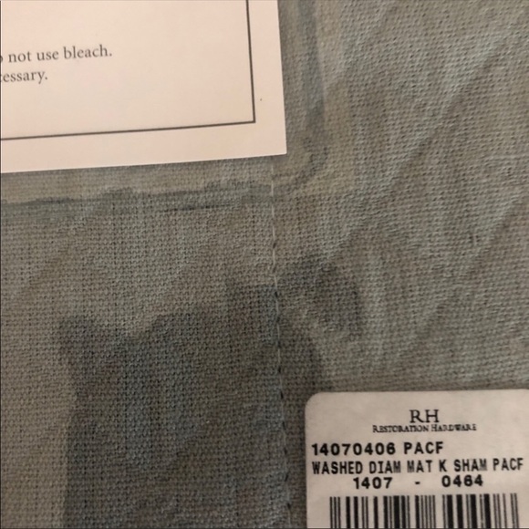 RESTORATION HARDWARE KING PILLOW SHAM PACIFIC - Picture 7 of 11